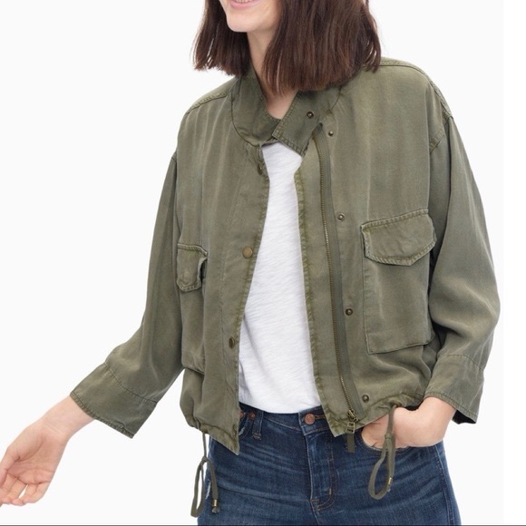 Splendid Wilder tencel cropped‎ military jacket - Picture 1 of 9